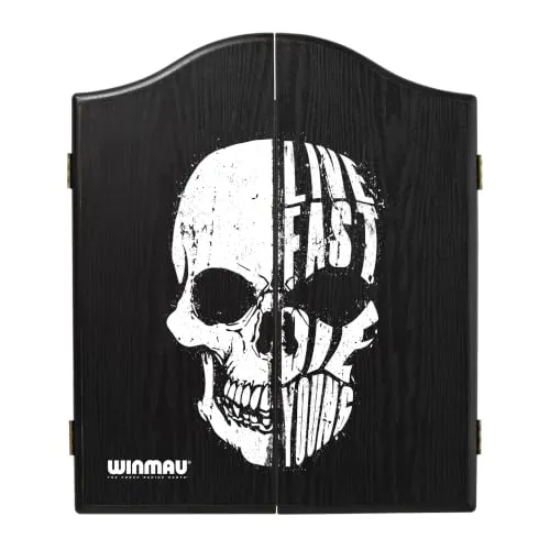 WINMAU Skull Design Deluxe Dartboard Cabinet