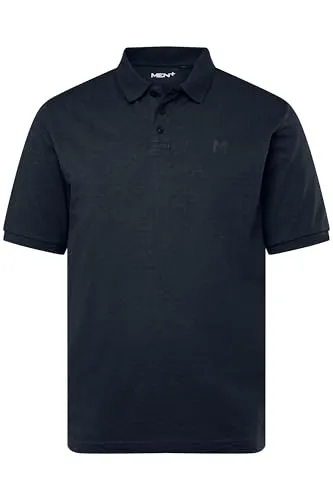 Men Plus Herren Poloshirt Navy blau 8XL