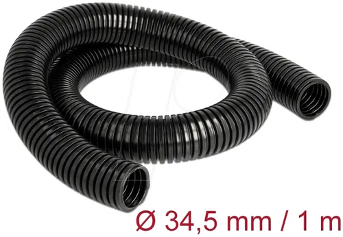 DELOCK 60460 - Kabelschutzschlauch 1 m x 34,5 mm schwarz