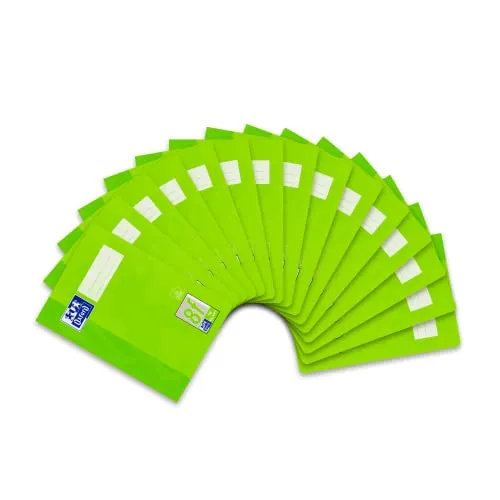 Oxford Schulheft A5, 16 Blatt, Lineatur 8f, rautiert mit Rand, 15 Stück