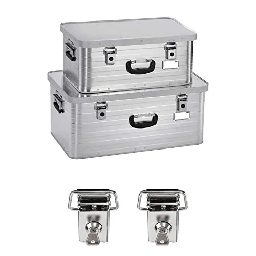Enders® Alubox Set 47 L & 80 L mit Schloss-Set – Robuste Lager- und Transportlösung - Praktisches Alubox Set von Enders mit 47 und 80 Litern. Ideal für sicheren Transport und Aufbewahrung. Robustes Aluminium, inklusive Schloss-Set, schützt Ihre Inhalte zuverlässig.