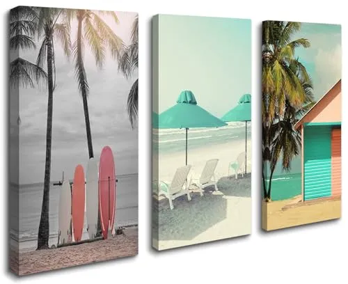 Visario Leinwand Bild fert gerahmt Surfing 120 x 80 cm 4435