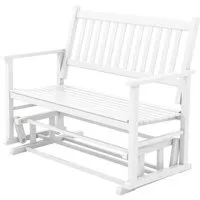 COSTWAY 2-Sitzer Gartenbank mit sanfter Gleitbewegung