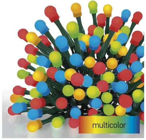 EMOS LED-Weihnachtslichterkette Kerzen - rund, 8 m, innen und außen, multicolor, Timer