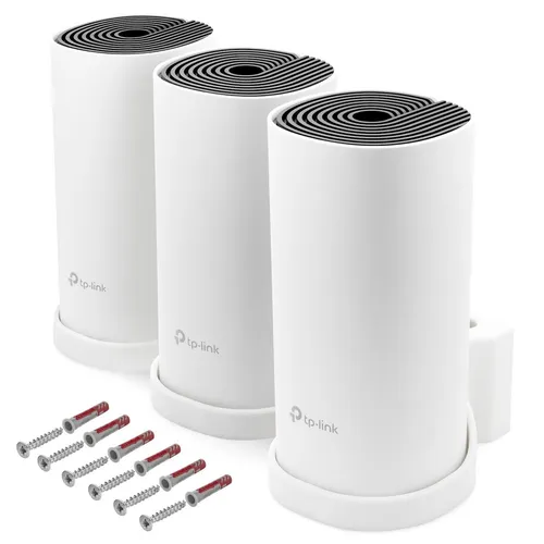 Mobilefox Wandhalterung Wandhalterung passend für TP-Link Deco M4 Mesh WLAN Router, (3-tlg)