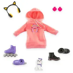 Corolle CG Melody Music Puppe mit Zubehör - Kreative Corolle Puppe mit Zubehör für Kinder ab 4 Jahren, inklusive Ankleidepuppe, Hund, und stylischem Outfit – ideal für fantasievolles Spielen!