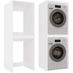 POLA TWIN Waschmaschinen- und Trocknerschrank Weiß - Weiß