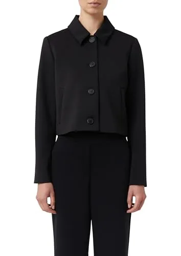 Comma Blusenblazer - Sportiv-elegante Indoor-Jacke im Boxy Fit aus hochwertigem Scuba-Stoff, ideal für lässige Casual-Looks. Vielseitig kombinierbar – perfekt für Büro und Abendessen.