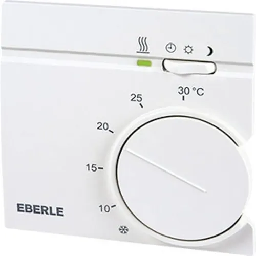 Eberle 121 1704 51 100 RTR 9726 Raumthermostat - Thermostat für Aufputzmontage, ideal zur präzisen Regelung von Heiz- und Kühlsystemen. Bietet zuverlässige Temperaturkontrolle mit Bimetall-Technik und Heizkostenbremse.