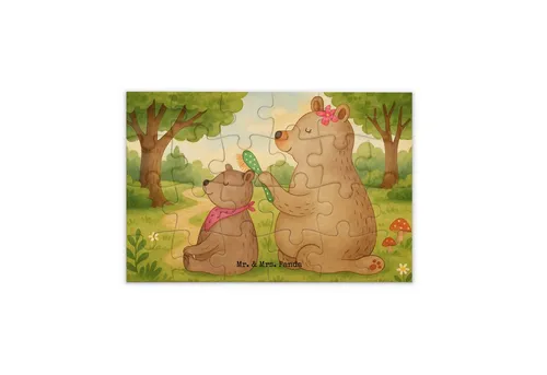 Mr. & Mrs. Panda Puzzle Bär Kind Design, Puzzle 24 Teile, Weiß, Familie, Geschenk, Puzzlespie, 24 Puzzleteile, Legespiel Muttertag 1000 Teile Puzzle