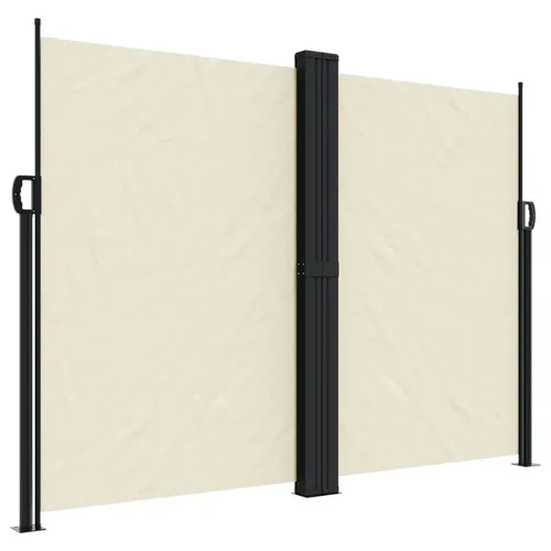 vidaXL Ausziehbare Seitenmarkise, 180x600cm, Creme - Markisen für Garten, Balkon und Terrasse – Schaffe mit dieser wasserfesten und UV-beständigen Seitenmarkise eine private Oase und genieße optimalen Wind- und Sonnenschutz!
