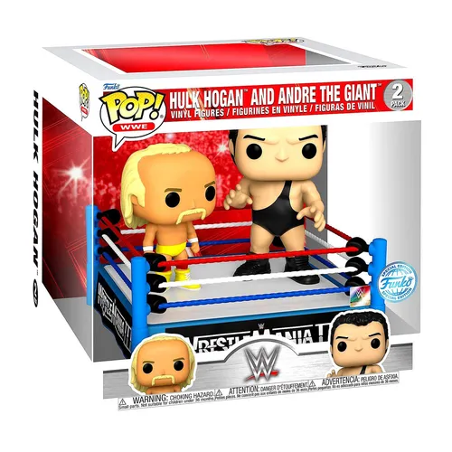 Funko - POP! - WWE Hulk Hogan vs Andre the Giant Moment - Spielfiguren, ikonisches Wrestling-Duell als detailreiche Sammlerfigur für Fans und Liebhaber!