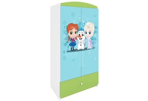 Raumhirsch Furniture Kinderkleiderschrank mit liebevollen Motiven - Kreativer Kleiderschrank für Kinderzimmer - Der Kinderkleiderschrank mit Eisberg-Motiv in sanften Farben bietet 4 Ablagefächer und eine Kleiderstange. Hochwertige Verarbeitung und durchdachtes Design machen ihn zur idealen Lösung für Ordnung im Kinderzimmer.