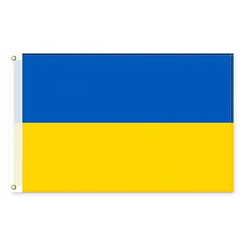Brick Takeover Flagge Ukraine - Wetterfeste Ukraine Fahne, zeigt Verbundenheit und ist ideal für Garten und Partys