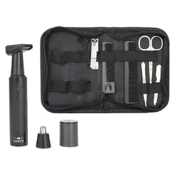 Reise-Set mit Etui - Trimmer & Pflege Set für unterwegs - Schwarz