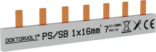 1P Phasenschiene Stift 7-polig 16mm² PS/SB Schiene