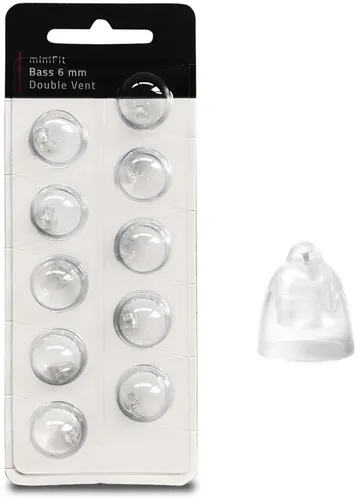 EWANTO miniFit 10er Blister 6 mm Double Bass Vent wie Oticon Kuppeln Ex-Hörer