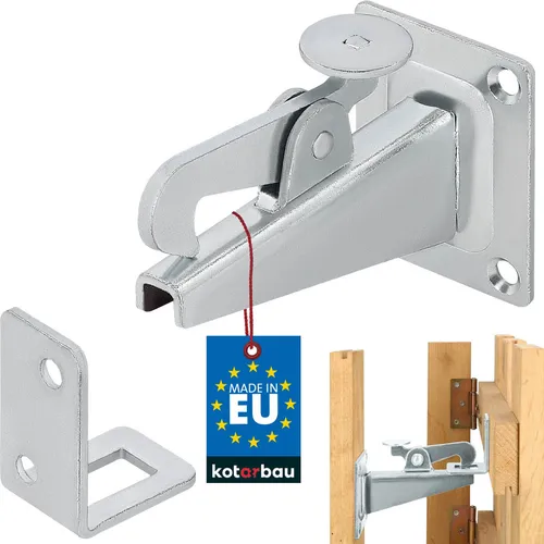 KOTARBAU® Türstopper Wandmontage Torfeststeller Türfeststeller Silber Torstopper Feststeller Schließwinkel Türpuffer Stahl Robust Massiv