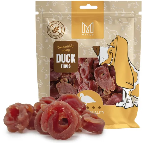 Hundeleckerli - Mersjo weiche getrocknete Entenringe 500g