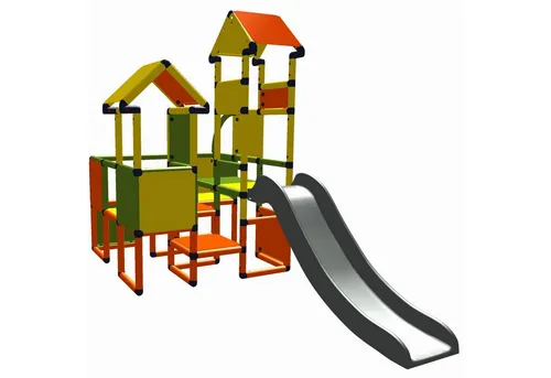 Moveandstic Moritz Kletterturm mit Rutsche 6003 - Vielseitiger Kletterturm mit Rutsche, ideal für Kinder von 1 bis 11 Jahren. Kompletter Bausatz für kreative Spielwelten im eigenen Garten.