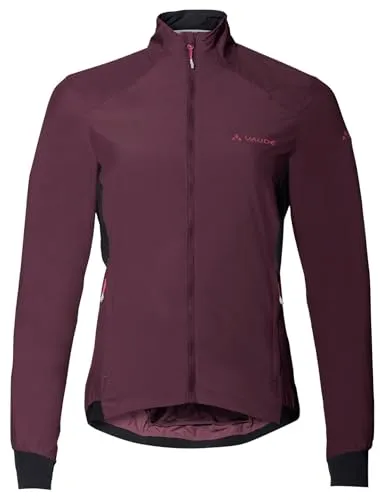 VAUDE Damen Funktionsjacke Wo Kuro Air Jacket - Funktionsjacke für ambitionierte Radfahrerinnen, winddicht, atmungsaktiv und mit 3 Reißverschlusstaschen für viel Stauraum. Ideal für Frühjahr bis Herbst, aus 100% recyceltem Material.