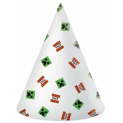 Procos Hängedekoration Partyhüte Minecraft, 6 Stück FSC