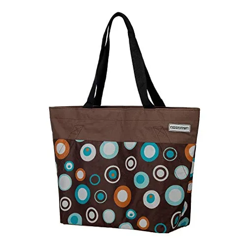 anndora shopper 17 Liter Damen Handtasche braun hellblau