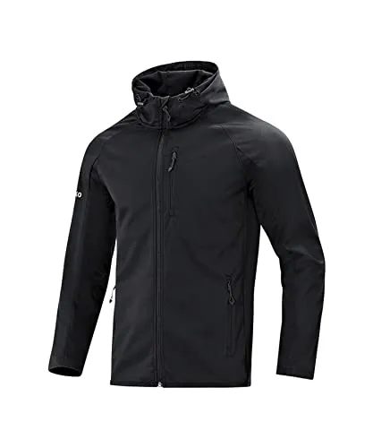 JAKO Damen Softshelljacke Light, schwarz, 44 - Funktionsjacke aus wind- und wasserabweisendem Material mit praktischem Kordelzug und Reißverschlusstaschen – ideal für aktive Frauen.