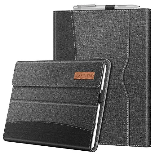 Fintie Hülle für Microsoft Surface Go 4/3 / 2 / Surface Go 10 Zoll Tablet - Multi-Sichtwinkel Kunstleder Schutzhülle mit Dokumentschlitze, Type Cover Kompatibel, Grau