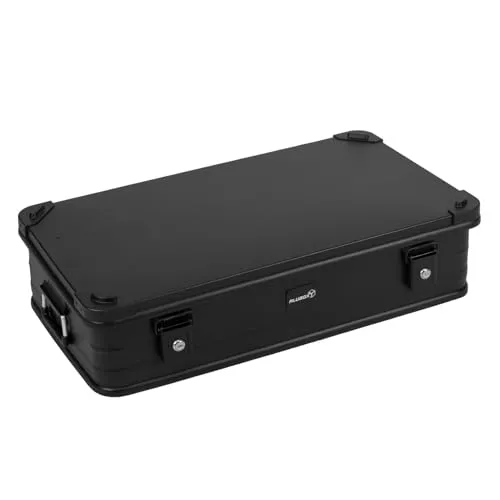Alubox Alukiste abschließbar E92-17-BLACK – 50L Premium Aluminium Lagerbox