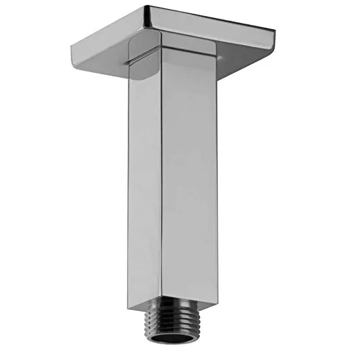 PaulGurkes Brausearm eckig 10cm kurzer Deckenarm Zulaufarm für Regendusche Deckenmontage
