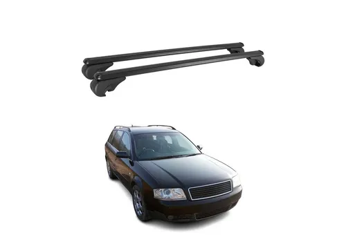 Alu Dachträger für Audi A6 C4 C5 Avant Allroad 1994-2005 – 75kg - Robuster Dachträger aus leichtem Aluminium für Audi A6 Avant, perfekt für offene Dachrelinge. Wasserbeständig und abnehmbar, ideal für vielfältige Transportbedürfnisse.