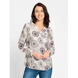 Witt Klassische Langarm-Bluse im Ornament-Druck