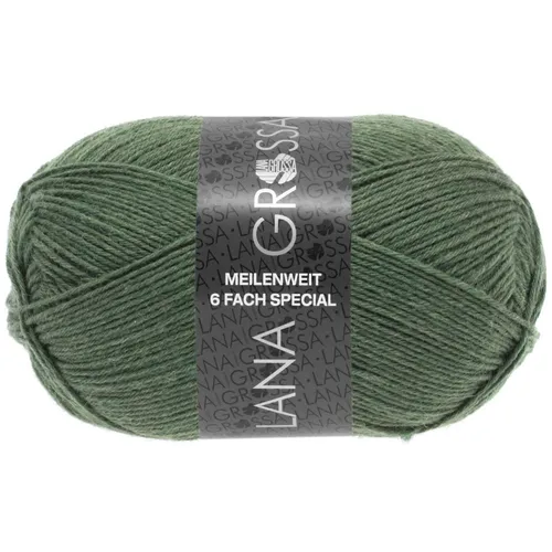 Wolle Kreativ! Lana Grossa - Meilenweit 6-fach 150 Unito - Fb. 9221 oliv 150 g