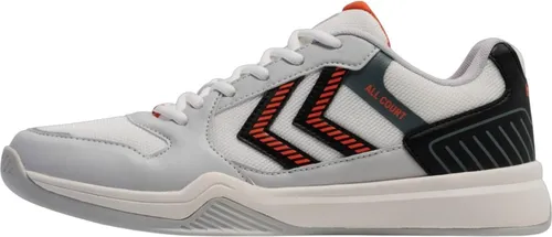 Hummel All Court Tennisschuhe Weiß/Schwarz/Rot Größe 47 - Die Hummel All Court Tennisschuhe bieten optimalen Halt und Stabilität für alle Spielstärken. Mit ihrer atmungsaktiven Konstruktion und dem modernen Design sind sie der ideale Begleiter auf dem Platz.