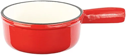 Rosenstein & Söhne Fonduepfanne: Käsefondue-Topf aus Gusseisen, 16 cm (Fonduetopf Käse, Caquelon, Weihnachten)