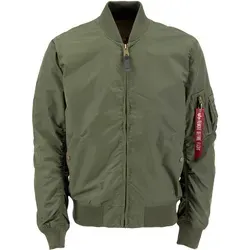 Alpha Industries MA-TT Bomberjacke für Herren, Grün (Dark Green 257) - Funktionsjacke im Slim Fit mit Strickbündchen und exklusivem 'Remove before Flight'-Tag für einen trendigen Look.