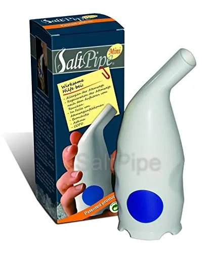 SaltPipe Salzpfeife mini - Effektiver Salz Inhalator - Medikamente für Lunge & Atemwege, zertifiziertes Medizinprodukt mit Natursalz für bis zu 6 Monate, ideal zur Linderung von Atemwegserkrankungen.