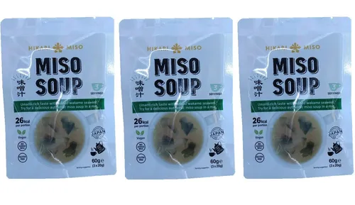 9x Miso Suppe 20g original aus Japan mit Seetang Instant Miso Shiro Algen