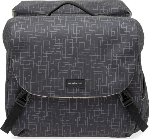 New Looxs Mondi Joy Double MIK Doppeltasche, Ivy Black, 38 Liter - Fahrradtaschen aus wasserabweisendem Polyester, ideal für ausgedehnte Fahrradtouren mit viel Stauraum.