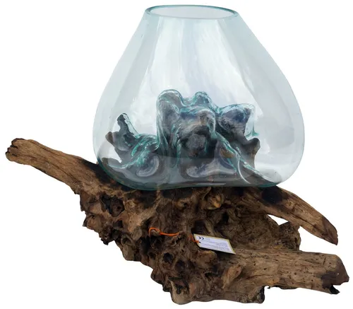 Wurzelholz Vase in braun von Guru-Shop