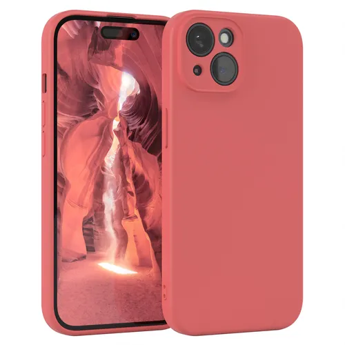Handyhülle für Apple iPhone 15 Case Silikon Cover Schutzhülle Handy Rot