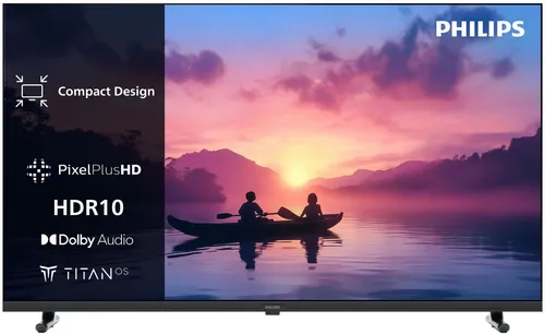 Philips 40PFS6050/12 LED-Fernseher - Kompakter 40 Zoll Full HD Smart-TV mit Titan OS. Genießen Sie kristallklaren Sound und scharfe Bilder für ein unvergessliches Fernseherlebnis.