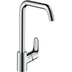hansgrohe Focus M41 Küchenarmatur 160 - Schwenkbarer Auslauf, chrom, mit QuickClean Reinigungsfunktion und variabler Griffposition