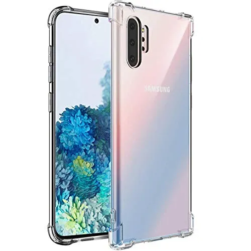 CoolGadget Rugged Handyhülle für Samsung Galaxy Note 10 Plus Rugged Case, stoßdämpfende TPU Hülle Transparent Klar, kompatibel mit Samsung Galaxy Note 10 Plus (6,8 Zoll)