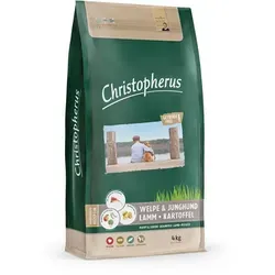 Christopherus Grainfree Trockenfutter für Welpen und Junghunde - Lamm + Kartoffel, 4 kg - Hundefutter für Welpen und Junghunde, speziell für kontrolliertes Wachstum, unterstützt die Entwicklung von Muskeln und Gelenken, hochverdaulich und ohne Weizen.