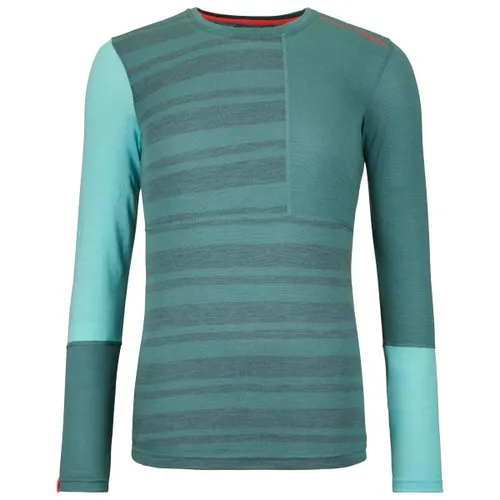 Ortovox 185 Rock'n'Wool Long Sleeve W Damen Funktionsunterhemd - Funktionsunterwäsche aus 100% Merinowolle, besonders weich und temperaturregulierend, ideal für Freeride-Abenteuer bei Kälte.