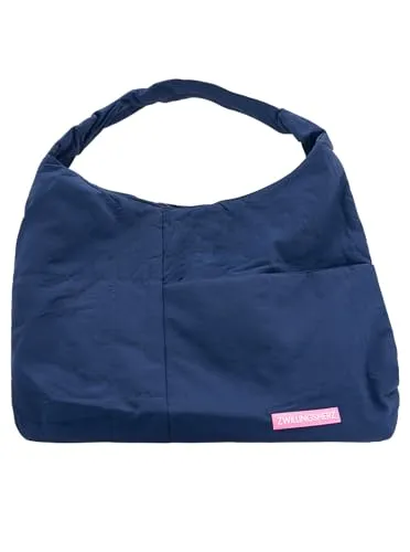 Zwillingsherz Shopper Dunkelblau