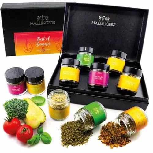 Hallingers Genuss Manufaktur Gewürz Geschenkset handgemacht, 5 Gewürze aus aller Welt
