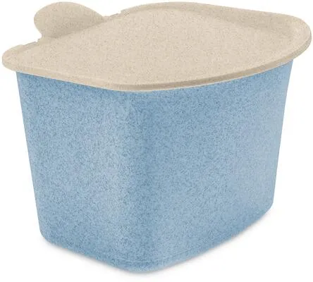 Koziol Bibo Bio Abfall Behälter, 3l, nature flower blue